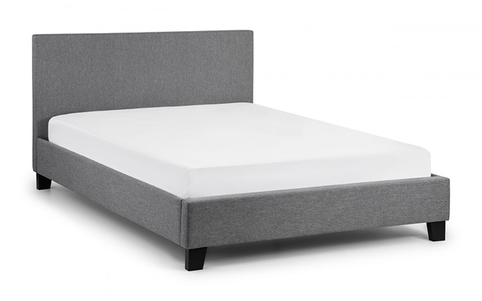 Rialto Double Grey Linen Bed Rialto Double Grey Linen Bed